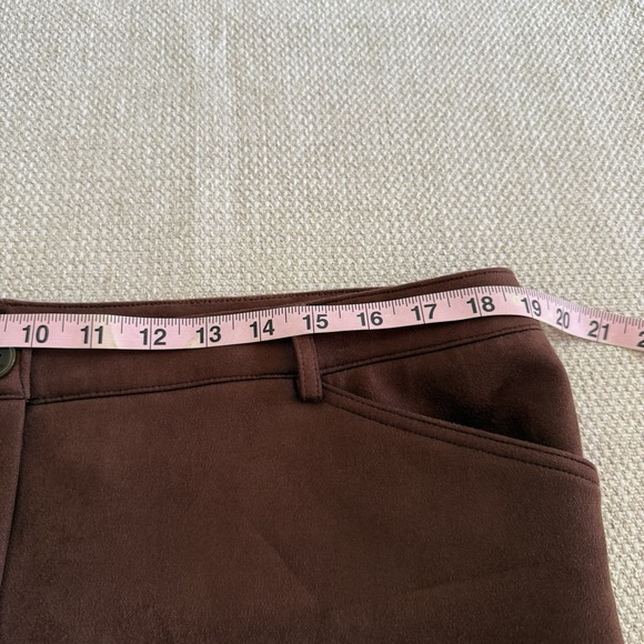 Tommy Hilfiger faux suede Brown Bootcut Stretch Pants women Size 16 - Picture 12 of 13